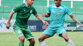 PSMS Medan  saat melakukan ujicoba dengan tim Labura Hebat jelang putaran ke 2 Liga 2 (instagram/official_psmsmedan)