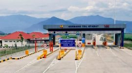 Gerbang Tol Stabat sebagai bagian dari Jalan Tol Binjai –Pangkalan brandan