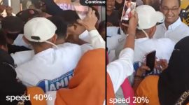 Potongan videoi viral capres nomor urut 1 Anies Baswedan 'ditampar' saat sedang berkampanye