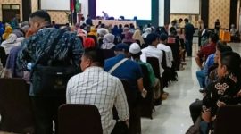 Ilustrasi - Suasana pembukaan seleksi peserta calon Petugas Penyelenggara Ibadah Haji (PPIH) 2024 di Aula Asrama Haji Sudiang, Makassar, Sulawesi Selatan