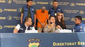 Polda Metro Jaya menggelar konferensi pers terkait pengungkapan kasus penistaan agama pada konten TikTok Galih Loss, Jumat (26/4/2024)