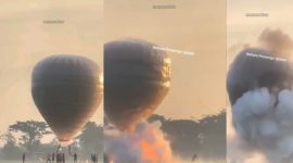 Balon Udara Meledak di Ponorogo (instagram @memomedsos)