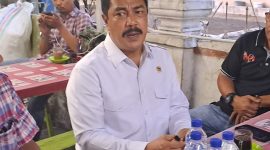 Menteri Imigrasi dan Pemasyarakatan, Agus Andrianto, saat bersilaturahmi bersama para jurnalis di Warkop Jurnalis Medan, Jalan Agus Salim, Kota Medan, Sumatra Utara, Selasa (17/12/2024) petang.