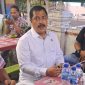 Menteri Imigrasi dan Pemasyarakatan, Agus Andrianto, saat bersilaturahmi bersama para jurnalis di Warkop Jurnalis Medan, Jalan Agus Salim, Kota Medan, Sumatra Utara, Selasa (17/12/2024) petang.