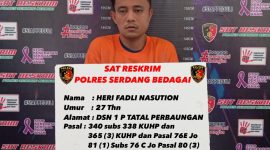 Tim Gabungan Jatanras Polda Sumut dan Polres Sergai berhasil mengungkap peristiwa pembunuhan seorang Siswi SMP bernama Anisa Salsabilla (13) yang jasadnya ditemukan dalam karung goni di kebun sawit. Penangkapan pelaku dilakukan Minggu (15/12) malam di Desa Pematang Tatal, Kecamatan Perbaungan, Serdang Bedagai. (Foto: Istimewa)