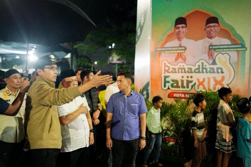 Ramadhan Fair XIX/2025 akan resmi dibuka Wali Kota Medan, Rico Tri Putra Bayu Waas, di Taman Sri Deli Jalan Masjid Raya, Sabtu malam (8/3/2024). (Foto: Diva Suwanda)