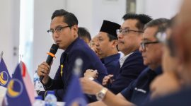 Rico Waas Jabat Posisi Baru Sebagai Ketua Bapilu Partai Nasdem Sumut 2024-2029. (Foto: Diva Suwanda)