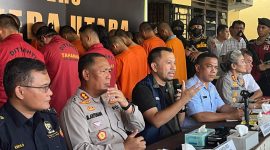 Direktue Narkoba Polda Sumut, Kombes Dr Jean Calvijn Simanjutak saat konferensi pers beberapa waktu. (Foto: Diva Suwanda)