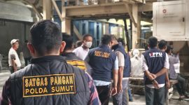 Tim Satgas Pangan Provinsi Sumatera Utara melakukan sidak ke dua kilang padi di Kecamatan Beringin, Kabupaten Deliserdang, yaitu Kilang Padi Bintang Jaya dan Kilang Padi Horas. (Foto: Diva Suwanda)