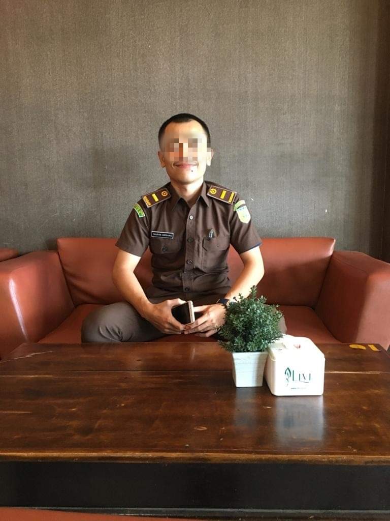 Oknum ASN Kejati Riau TG yang diduga melakukan penipuan senilai Rp2,3 M. (Foto: Diva Suwanda)